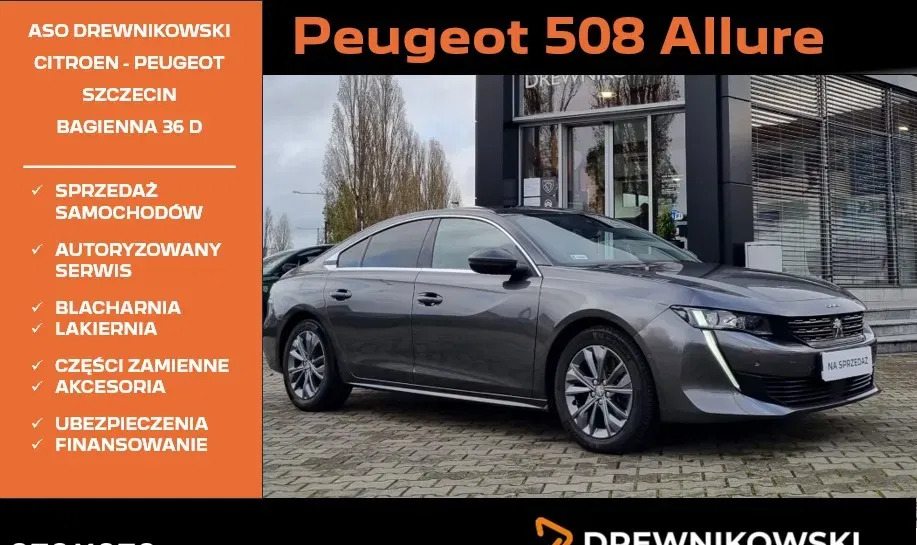 peugeot Peugeot 508 cena 89990 przebieg: 142140, rok produkcji 2019 z Szczecin